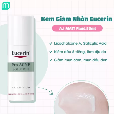 Kem điều trị mụn đầu đen Eucerin A.I MATT Fluid Pro Acne Solution