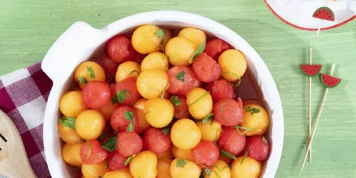 Công thức dưa hấu bạc hà và vỏ chanh ướp mật ong
