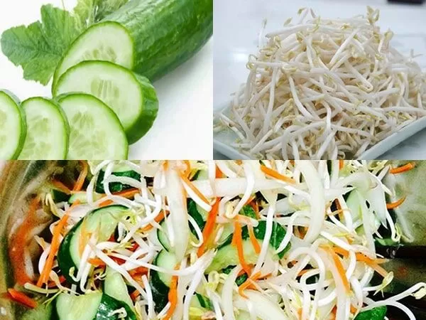 Nộm giá đỗ dưa chuột