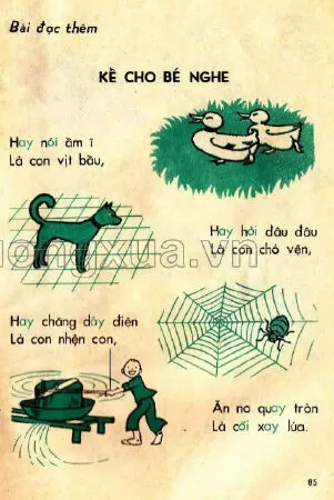 Kể cho bé nghe - Trần Đăng Khoa (bài đọc thêm có trích 8 câu đầu)