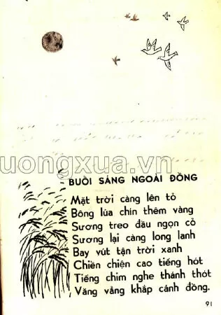 Buổi sáng ngoài đồng (trích từ Thăm lúa - Trần Hữu Thung)
