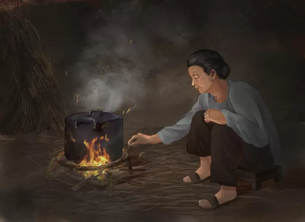 Bếp quê - Nguyễn Giang San