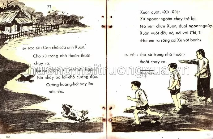 Con chó của anh Xuân (trang 164, 165)