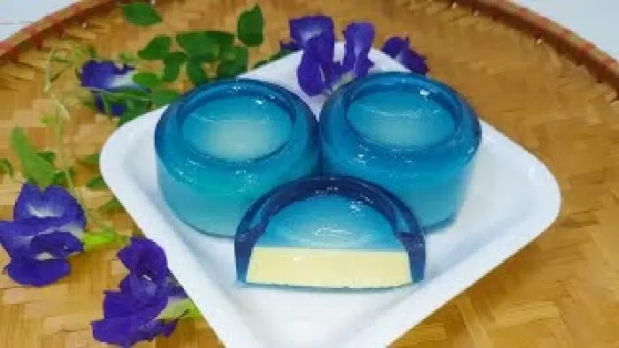 Rau câu hoa đậu biếc phô mai