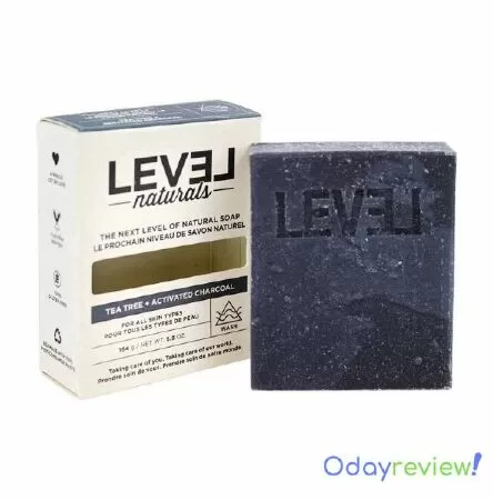 Xà phòng trị mụn lưng Level Naturals Tea Tree + Activated Charcoal Soap