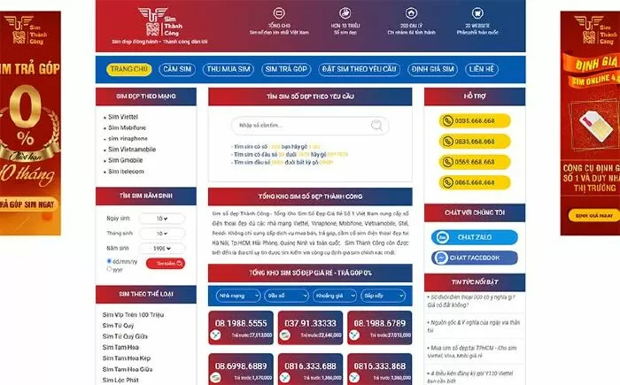 Web Sim Thành Công