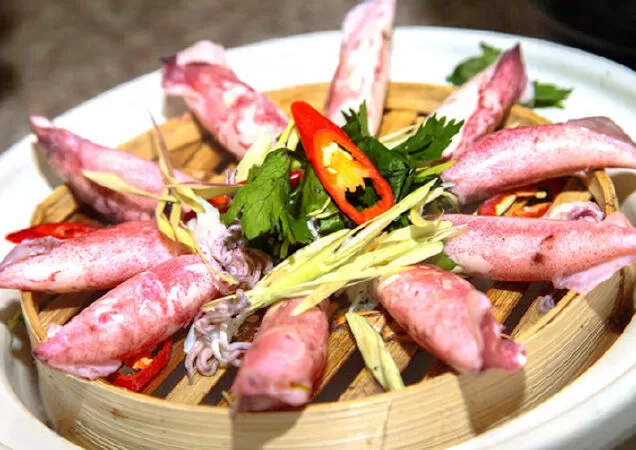 Mực hấp sả
