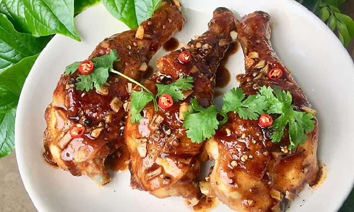 Đùi gà rim nước tương cà