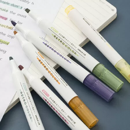 Bộ bút dạ quang Winzige 6 màu - loại bút highlight nhiều màu cực chất