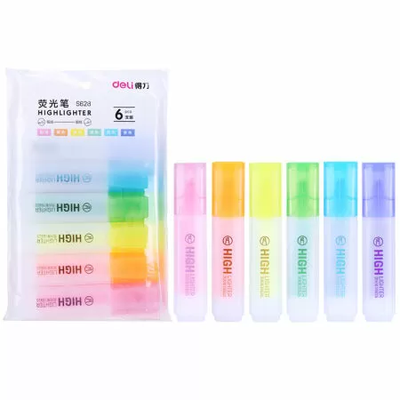 Bút dạ quang Deli - loại bút highlight nhiều màu cực chất