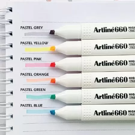 Bút Highlight Artline EK-660 - loại bút highlight nhiều màu cực chất