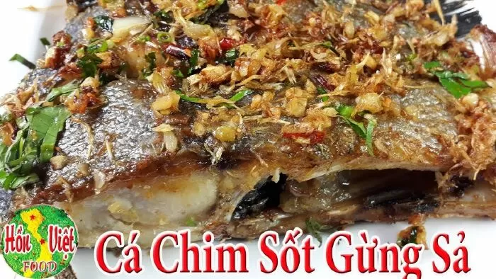 Cá chim sốt gừng sả
