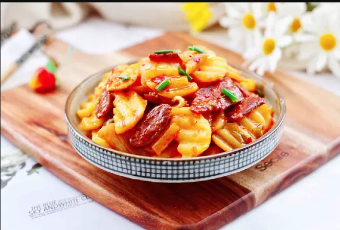 Khoai tây xào kim chi