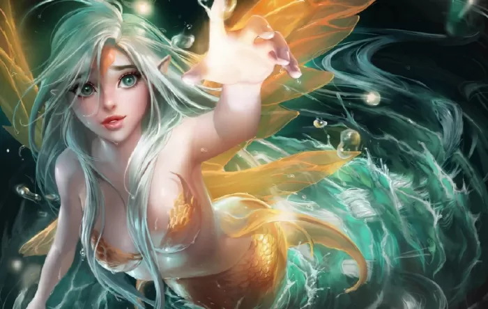 Người ta tin rằng aquamarine là một món quà từ các nàng tiên cá