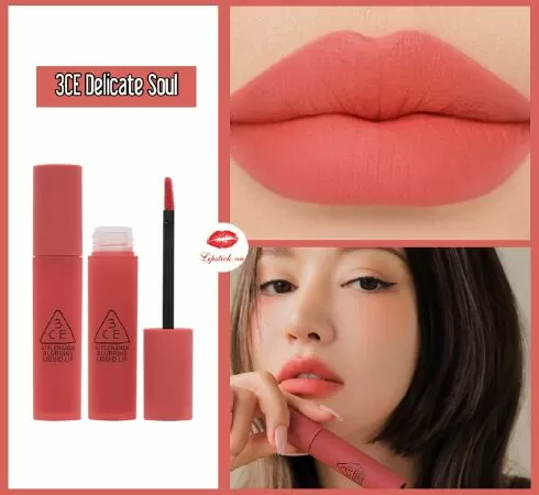 Son kem lì – thương hiệu 3CE Blurring Liquid Lip Delicate Soul