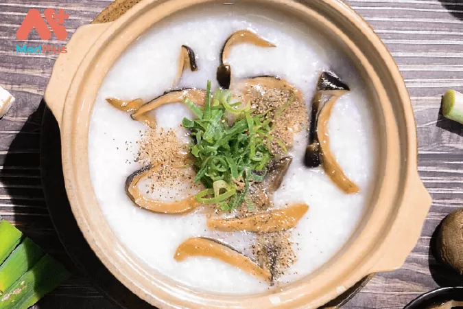 Cháo nấm mối chay