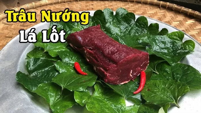 Thịt trâu nướng lá lốt