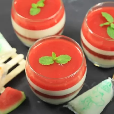 Panna cotta dưa hấu