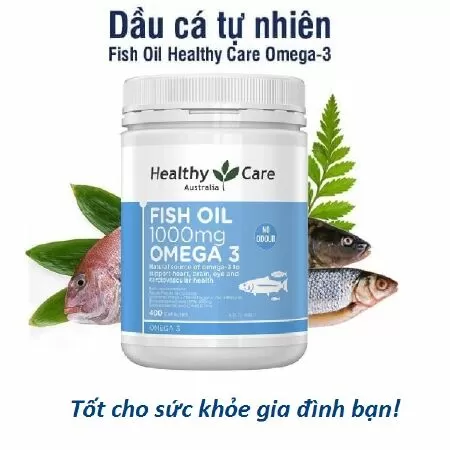 Dầu cá Fish Oil Healthy Care Omega 3 của Úc 1000mg