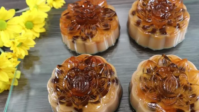 Bánh trung thu rau câu trà sữa trân châu