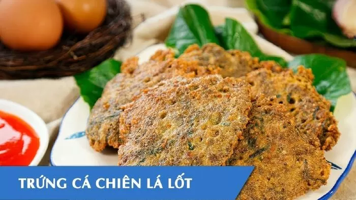 Trứng cá ngừ chiên lá lốt