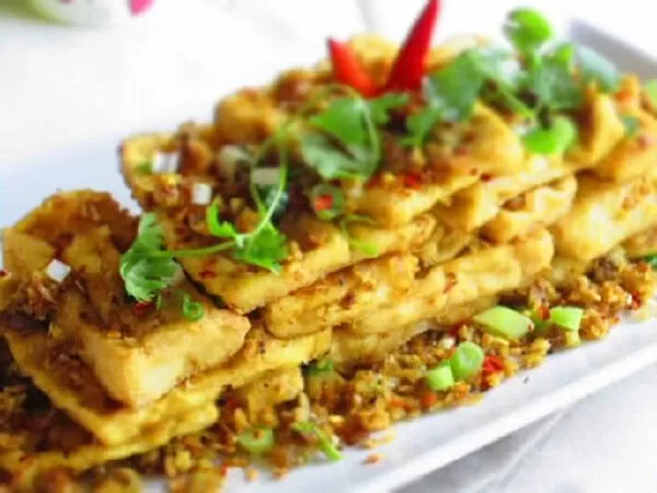 Tàu hũ ky chiên sả ớt