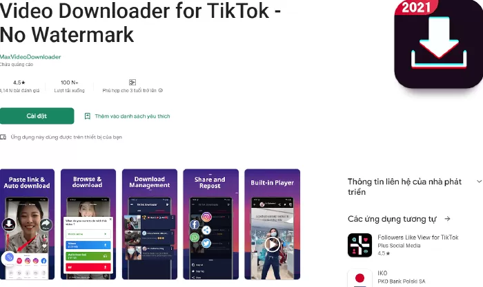 Video Downloader for TikTok – No Watermark