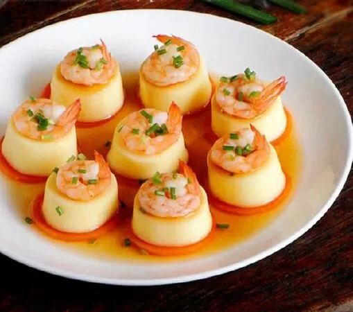 Đậu phụ hấp tôm nõn