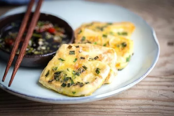 Đậu phụ trứng tẩm hành