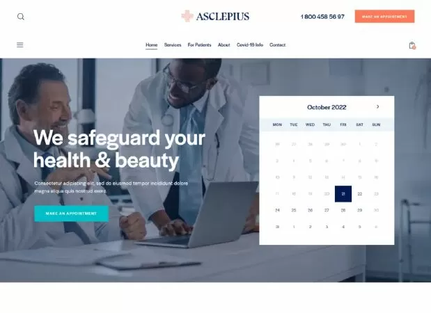 Asclepius – Doctor, Medical & Healthcare WordPress Theme