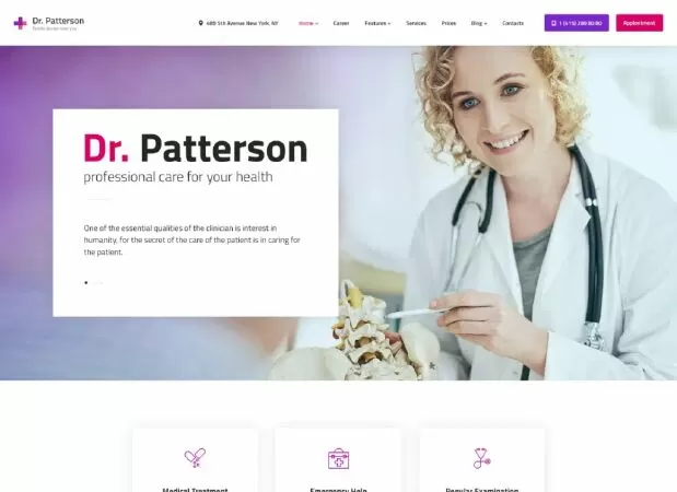 Dr.Patterson – Medicine & Healthcare Doctor WordPress Theme