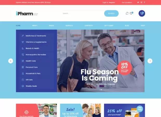 IPharm – Online Pharmacy & Medical WordPress Theme