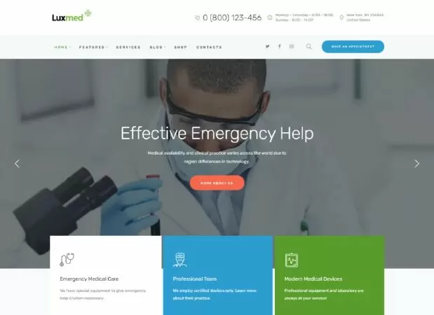 LuxMed – Medicine & Healthcare Doctor WordPress Theme