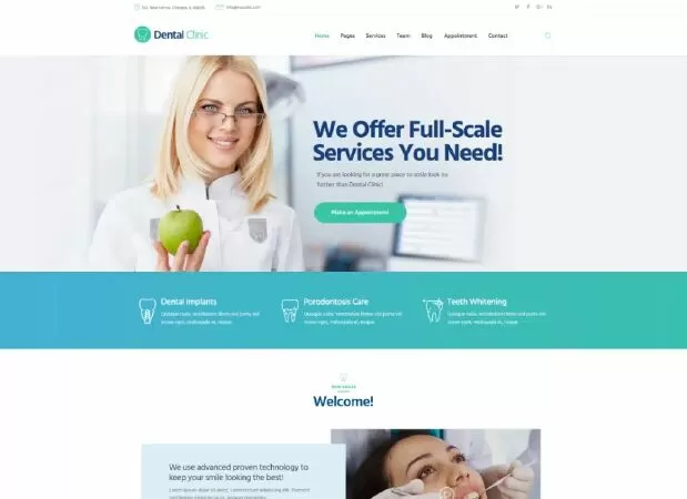 Dental Clinic, Medicine & Healthcare Doctor WordPress Theme
