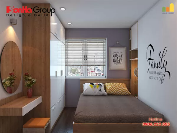Thiết kế phòng ngủ nhỏ 8m2