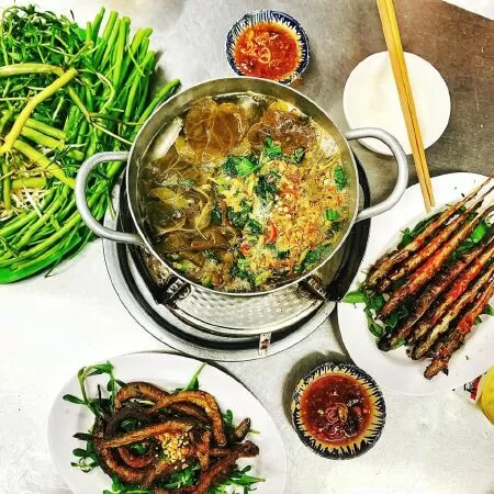 Rau đắng lẩu cá kèo