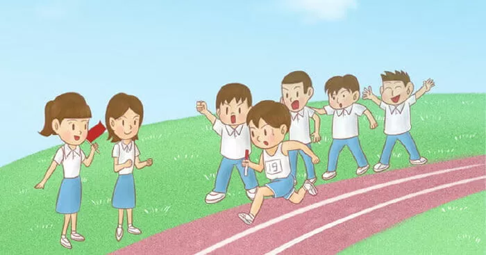 Đoạn văn tả trận thi chạy - mẫu 1