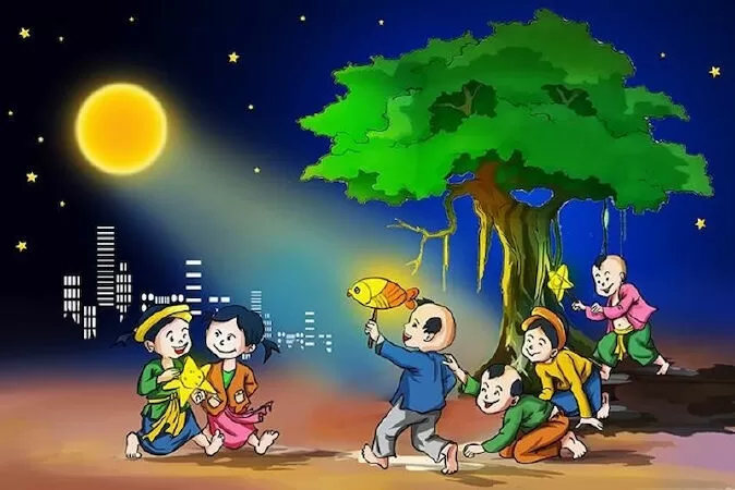 Đoạn văn kể về đêm hội Trung thu - mẫu 1