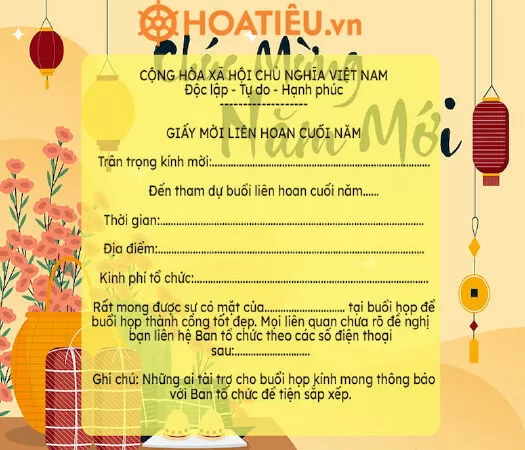 Top 10 mẫu thư mời hiệu trưởng ăn liên hoan lớp hay nhất lớp 3