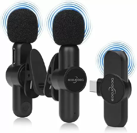 Micro thu âm cài áo không dây, khử tiếng ồn Gutek K9