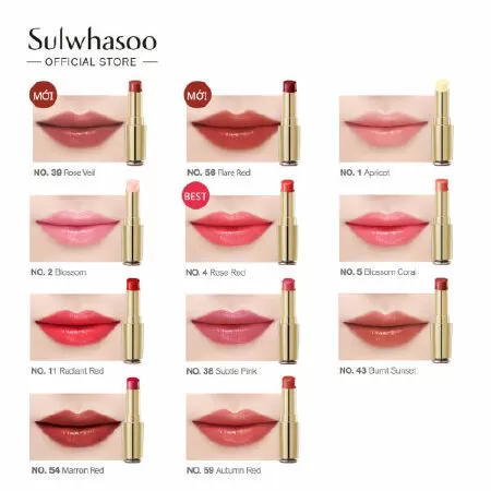 SON MÀU CHỨA TINH CHẤT DƯỠNG CAO CẤP SULWHASOO ESSENTIAL LIP SERUM STICK NO.4 ROSE RED