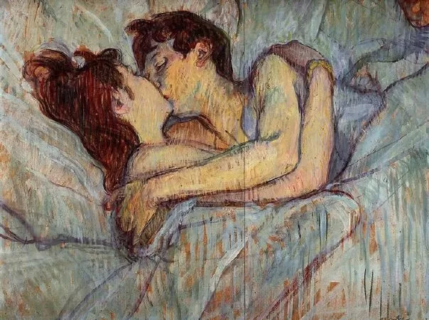 In Bed: The Kiss – Henri de Toulouse-Lautrec, 1892 – 1893