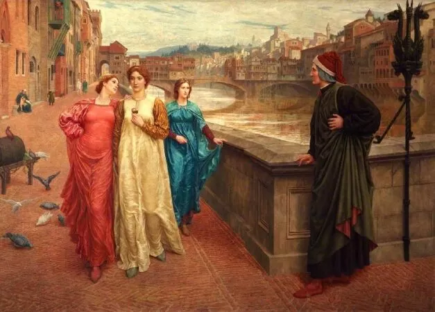 Dante and Beatrice – Henry Holiday, 1883