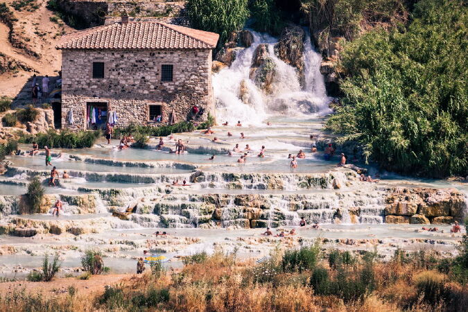 Resort town of Saturnia, Italy