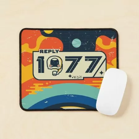 1977 abstract design with vintage style Mouse Pad