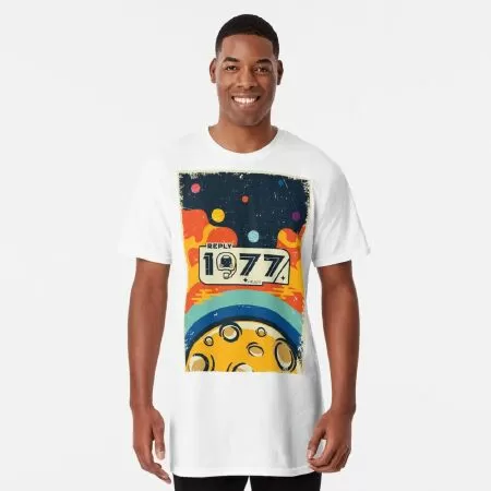 1977 abstract design with vintage style Long T-Shirt