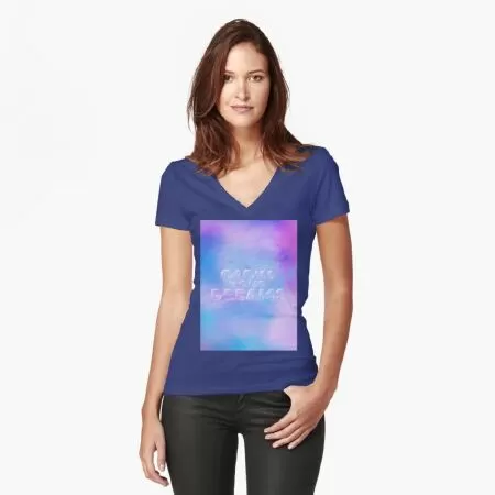Blow Your Dreams - Soap Bubbles Fitted V-Neck T-Shirt