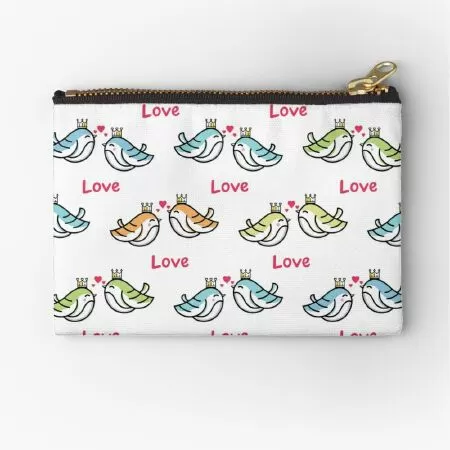 Love bird couple Patterns Zipper Pouch