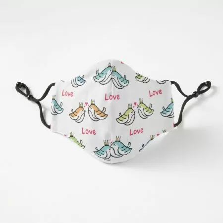 Love bird couple Patterns Mask