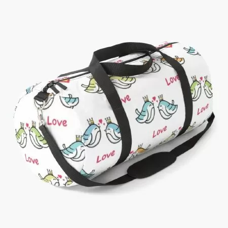 Love bird couple Patterns Duffle Bag